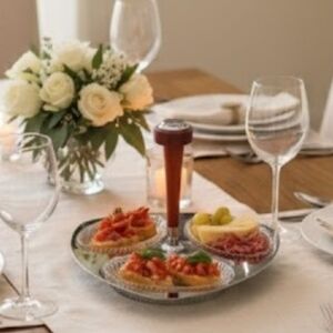 Vintage Mid Century Modern Glo-Hill Gourmets 3 Section Relish Tray with …